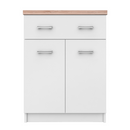 Komód 2D1S/60, fehér/sonoma tölgy, TOPTY TYP 41
