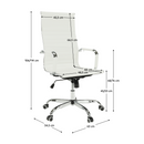 Irodai szék, fehér, AZURE 2 NEW