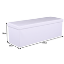 Összehajtható puff, fehér textilbőr, ZAMIRA