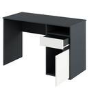 PC asztal, grafit/fehér, BILI NEW