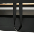 U alakú ülőgarnitúra, fekete textilbőr, jobbos, BITER U