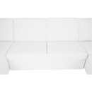 U alkú ülőgarnitúra,  ökobőr, fehér, bal, BITER U