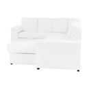 U alakú ülőgarnitúra, textilbőr fehér, jobbos, BITER U