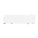 U alakú ülőgarnitúra, textilbőr fehér, jobbos, BITER U