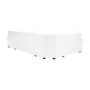 U alakú ülőgarnitúra, textilbőr fehér, jobbos, BITER U