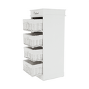 4-fiókos komód, fehér, BLANCO