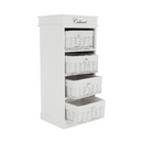 4-fiókos komód, fehér, BLANCO