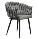 Étkezőszék, sötétszürke Velvet szövet/fekete, BLER