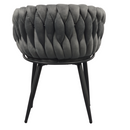 Étkezőszék, sötétszürke Velvet szövet/fekete, BLER