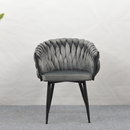 Étkezőszék, sötétszürke Velvet szövet/fekete, BLER