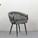 Étkezőszék, sötétszürke Velvet szövet/fekete, BLER