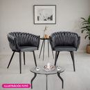 Étkezőszék, sötétszürke Velvet szövet/fekete, BLER