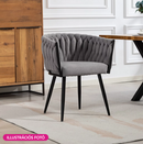 Étkezőszék, sötétszürke Velvet szövet/fekete, BLER
