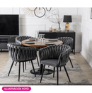 Étkezőszék, sötétszürke Velvet szövet/fekete, BLER