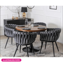 Étkezőszék, sötétszürke Velvet szövet/fekete, BLER