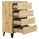 Komód, artisan tölgy, BOGAN NEW 4S70