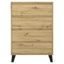 Komód, artisan tölgy, BOGAN NEW 4S70