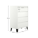 Komód, fehér, BOGAN NEW 4S70