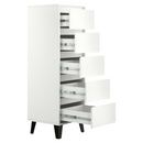 Komód, fehér, BOGAN 5S40