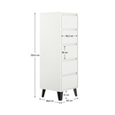 Komód, fehér, BOGAN 5S40