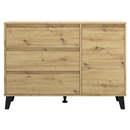 Komód, artisan tölgy, BOGAN NEW 1D3S