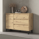 Komód, artisan tölgy, BOGAN NEW 1D3S