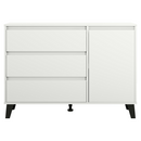 Komód, fehér, BOGAN NEW 1D3S