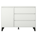 Komód, fehér, BOGAN NEW 1D3S
