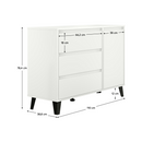 Komód, fehér, BOGAN NEW 1D3S