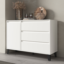 Komód, fehér, BOGAN NEW 1D3S