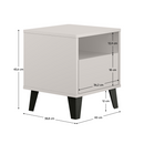 Éjjeliszekrény, cashmere, BOGAN NEW 1S