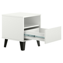 Éjjeliszekrény, fehér, BOGAN 1S