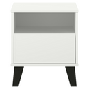 Éjjeliszekrény, fehér, BOGAN 1S