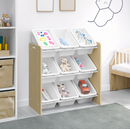 Rendszerező/játéktároló polc, természetes/fehér, BOIS