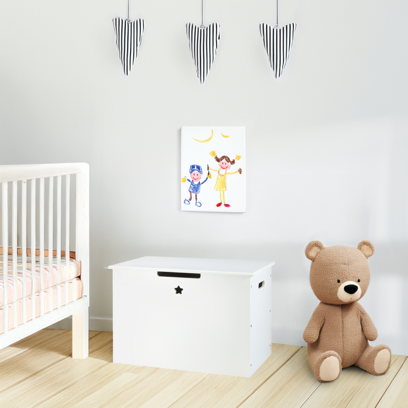 Játéktároló doboz, fehér, BOLIS