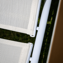 Kerti nyugágy, fehér acél/tölgy, BONTO