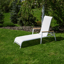 Kerti nyugágy, fehér acél/tölgy, BONTO