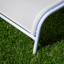 Kerti nyugágy, fehér acél/tölgy, BONTO