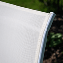 Kerti nyugágy, fehér acél/tölgy, BONTO