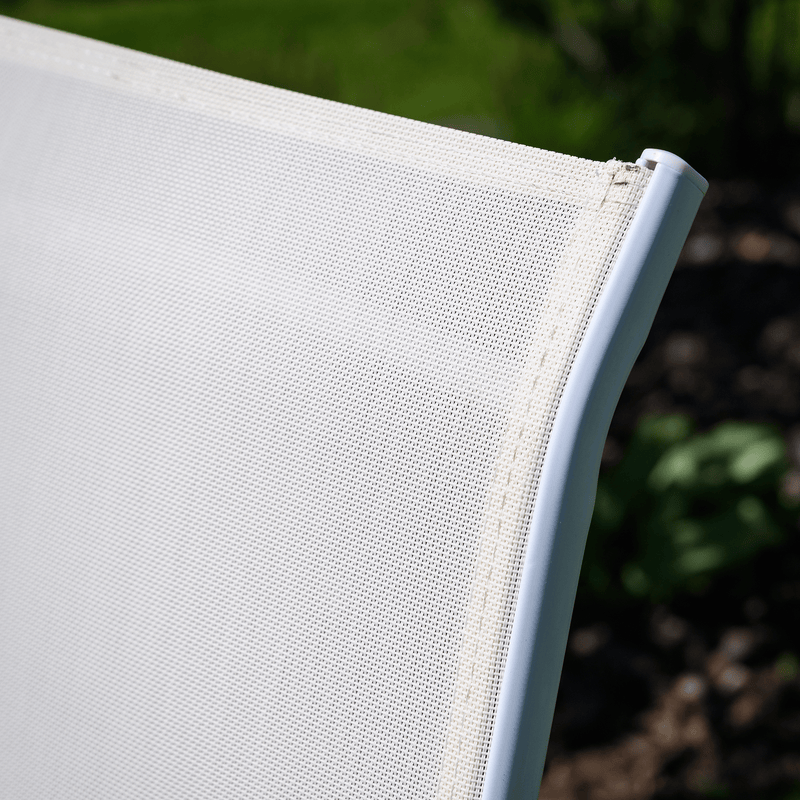 Kerti nyugágy, fehér acél/tölgy, BONTO