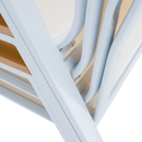 Kerti rakásolható szék, fehér acél/tölgy, BONTO