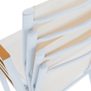 Kerti rakásolható szék, fehér acél/tölgy, BONTO