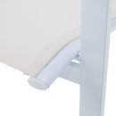 Kerti rakásolható szék, fehér acél/tölgy, BONTO