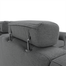 Ülőgarnitúra U alakban, szövet szürke, balos, BORN U