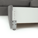 Ülőgarnitúra U alakban, szövet szürke, balos, BORN U