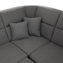 Ülőgarnitúra U alakban, szövet szürke, balos, BORN U