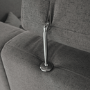 Ülőgarnitúra U alakban, szövet szürke, balos, BORN U