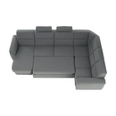 Ülőgarnitúra U alakban, szövet szürke, balos, BORN U