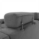 Ülőgarnitúra U alakban, szövet szürke, jobbos, BORN U