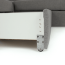 Ülőgarnitúra U alakban, szövet szürke, jobbos, BORN U